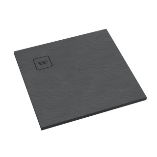 Schedline Brodzik kompozytowy Stabilsound Plus® Protos Grey Stone 100x100x3,5 cm, kwadratowy, Gwarancja 15 lat